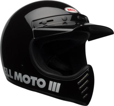 BELL Moto-3 Classic Helm - Glänzend Schwarz